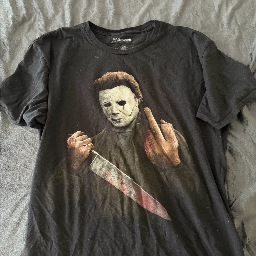 Women’s L Michael Myers Black Graphic T-Shirt